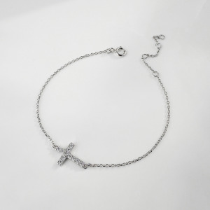 十字架鑽 ‧ 純銀手鍊