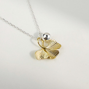 浪漫銀杏 ‧ 純銀項鍊