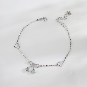 天然石│堇青石 ‧ 托帕石│真愛蝴蝶結 ‧ 純銀手鍊