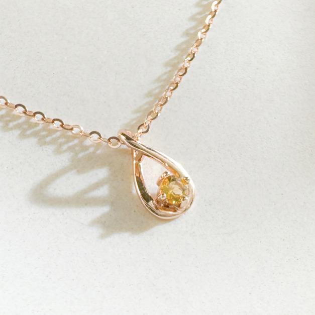 天然石│黃水晶永恆無限 ‧ 純銀項鍊