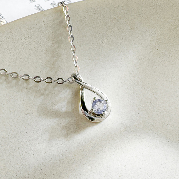 天然石│堇青石永恆無限 ‧ 純銀項鍊