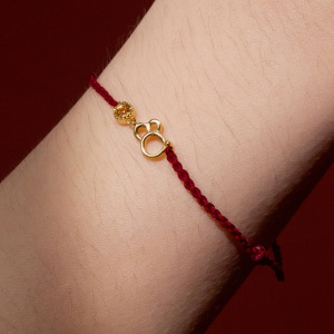 天然石│十二生肖│黃水晶豐藏鼠紅線 ‧ 純銀手鍊