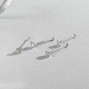 單鑽養耳棒 ‧ 純銀耳環
