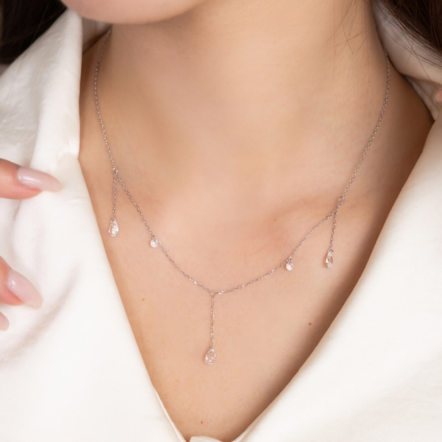 閃爍眼淚 ‧ 純銀項鍊