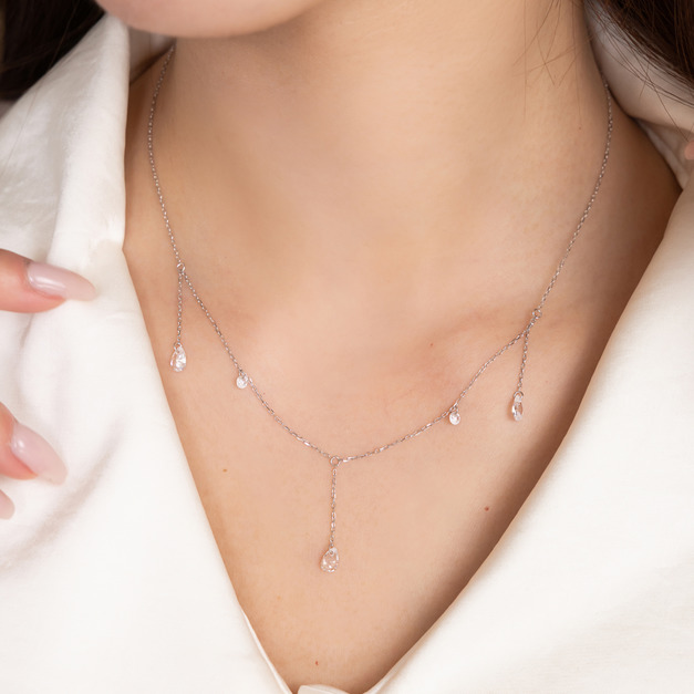 閃爍眼淚 ‧ 純銀項鍊