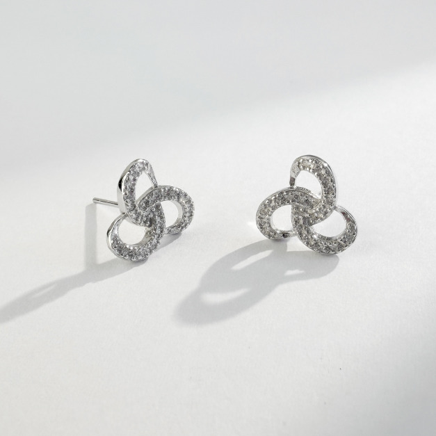 相依之環 ‧ 純銀耳環