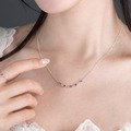 天然石│紫水晶 ‧ 堇青石│勾勒回憶 ‧ 純銀項鍊_1