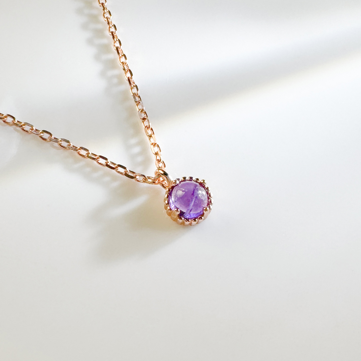 天然石│紫水晶浪漫時空‧純銀項鍊