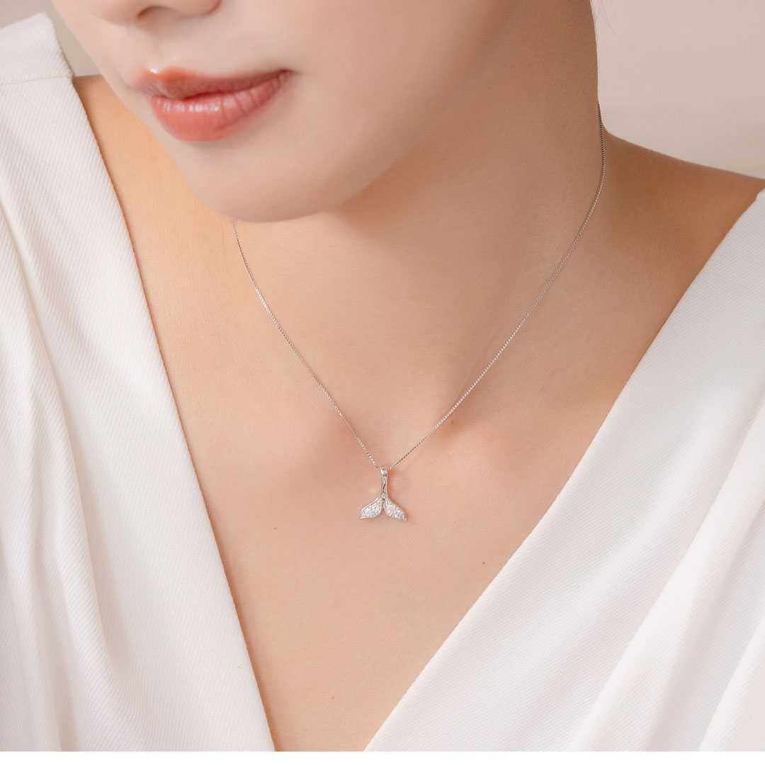 人魚小鑽‧ 純銀項鍊(銀) | GIFT Accessory | 純銀飾品唯一首選