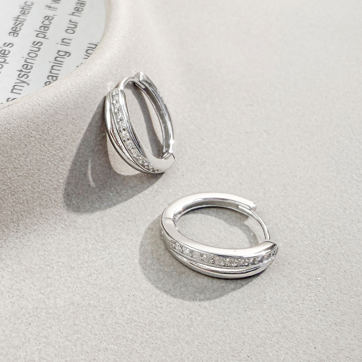 排鑽銀圈 ‧ 純銀耳環