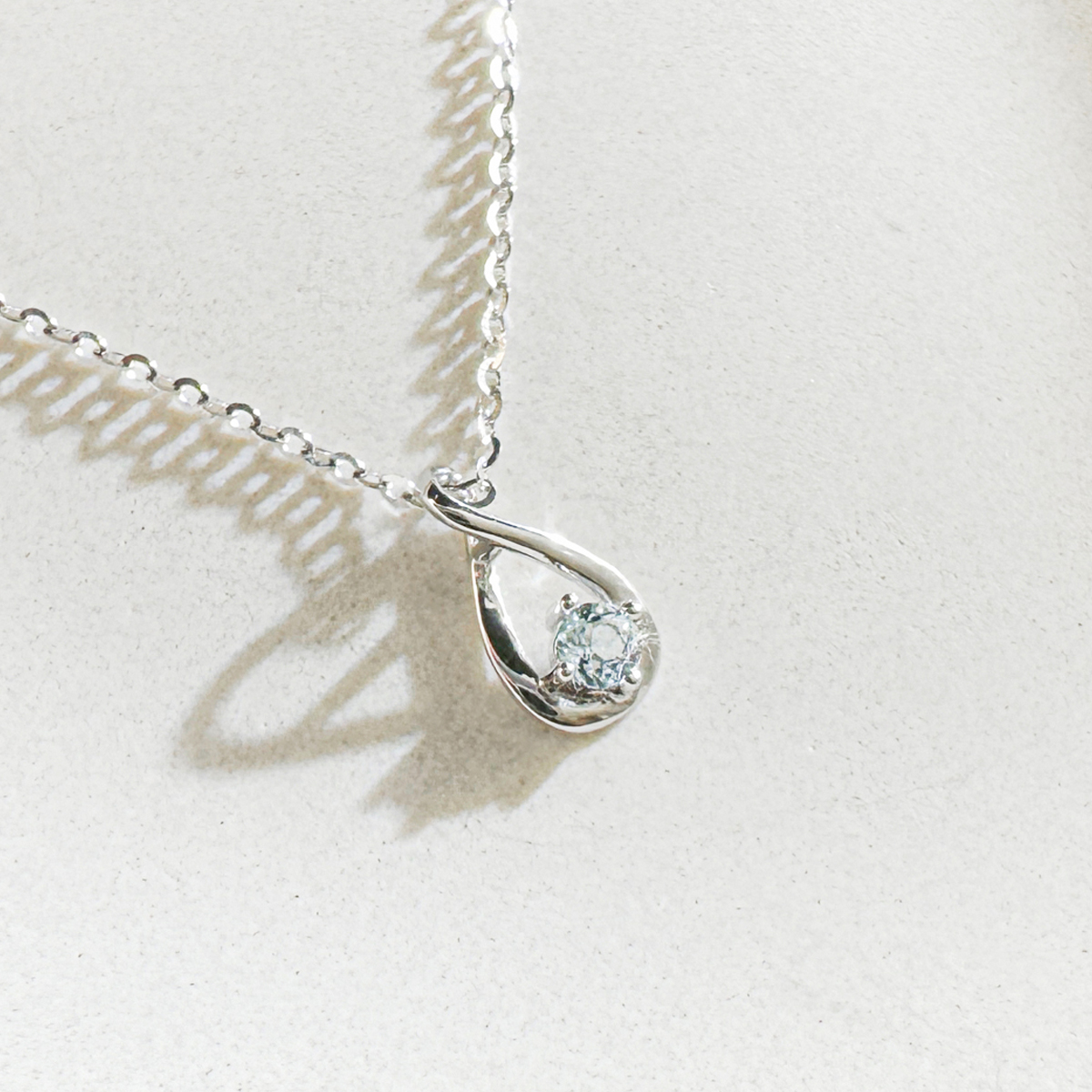 天然石│海藍寶永恆無限 ‧ 純銀項鍊