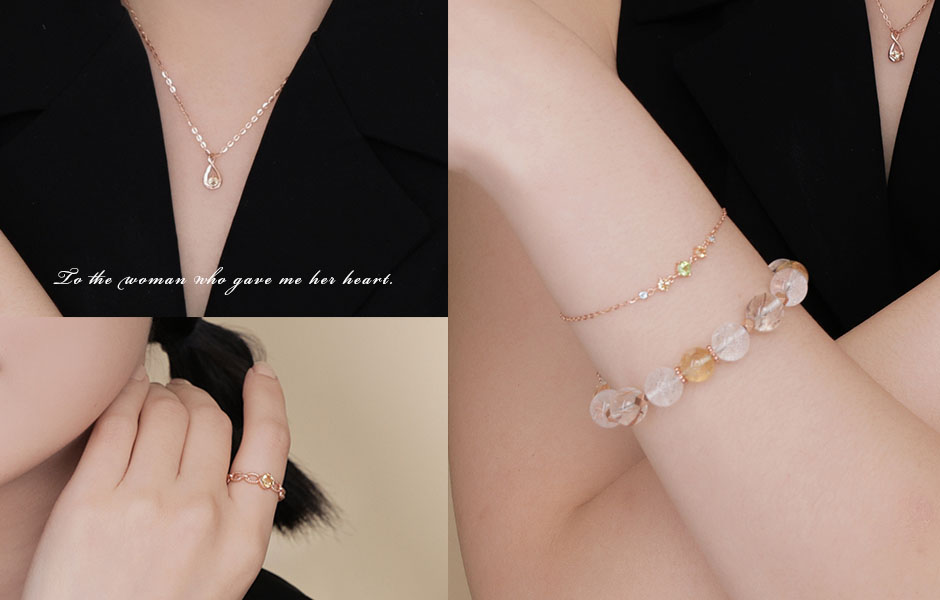 黃水晶實戴特寫拼圖