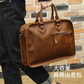 【BONum】韓版瘋馬皮男用商務出差包 輕旅行包