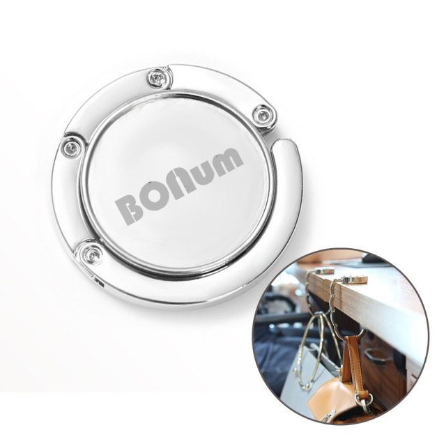 【BONum 】攜帶型可收納桌邊包包掛勾附保護袋