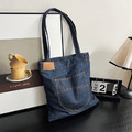 【BONum】個性單寧牛仔布大容量托特包_2