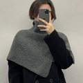 【BONum】淑女款粗毛線針織圍巾披肩斗篷_3