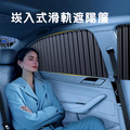 【BONum】升級版嵌入式軌道汽車遮陽簾 全車四窗組