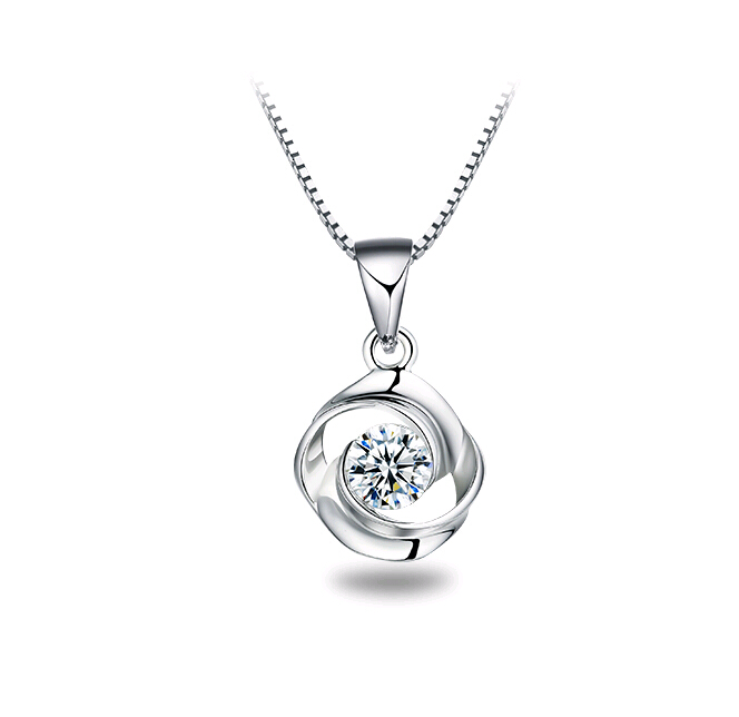 【寵愛自己】 玫瑰意念純銀3A級鋯鑽項鍊