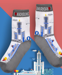 高雄好遊襪 - I LOVE KAOHSIUNG Socks 長襪|中筒襪|男女同款