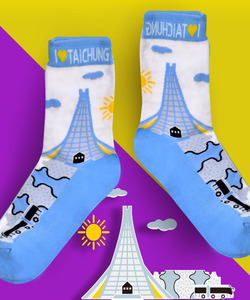 台中好遊襪 - I LOVE TAICHUNG Socks 長襪|中筒襪|男女同款