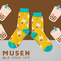 台灣美食針織襪-珍珠奶茶 Bubble Tea Socks 長襪|中筒襪|男女同款