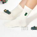 台灣印象刺繡襪-小綠人 長襪|中筒襪|男女同款_1