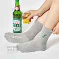 台灣印象刺繡襪-啤酒Beer 長襪|中筒襪|男女同款_2