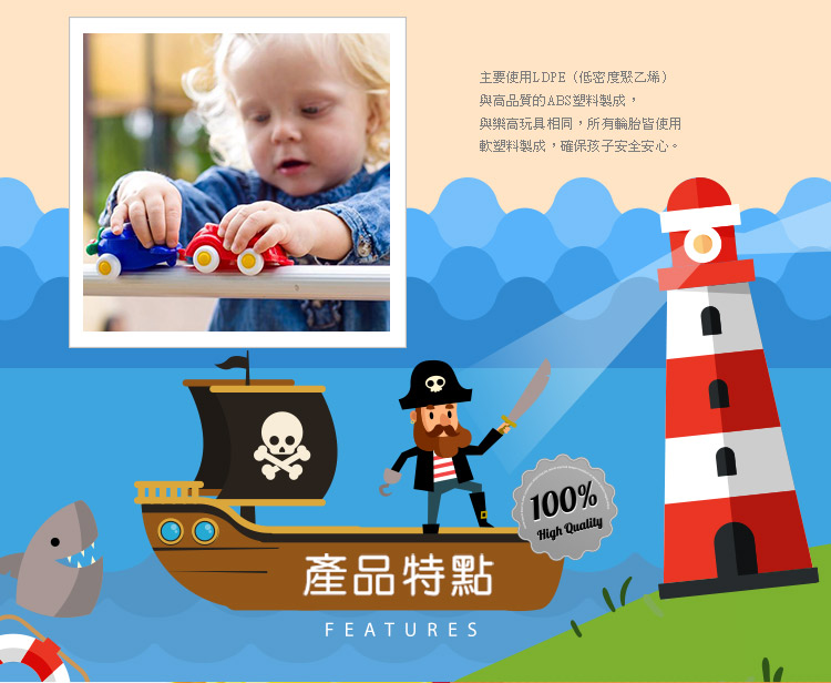 瑞典Viking toys - Jumbo 資源怪手回收車(含兩隻人偶)-28cm