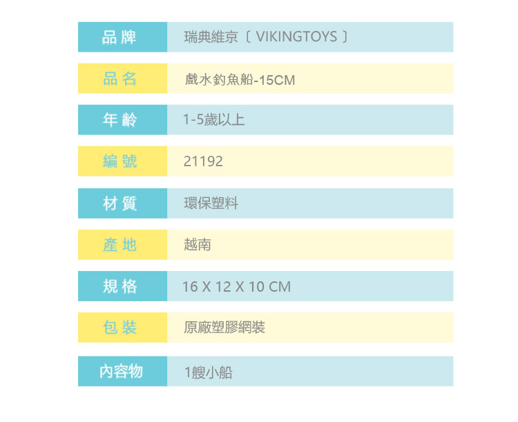瑞典Viking toys - 戲水釣魚船-15cm+戲水小帆船-15cm