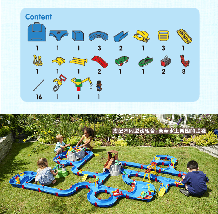 瑞典 Aquaplay - 【進階版漂漂河】水上樂園玩具-1528