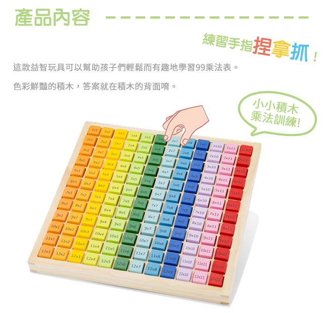 荷蘭 New Classic Toys - 九九乘法表學習積木