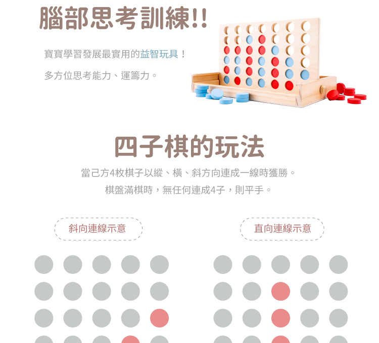 荷蘭 New Classic Toys - 木製經典四子棋/四連棋遊戲