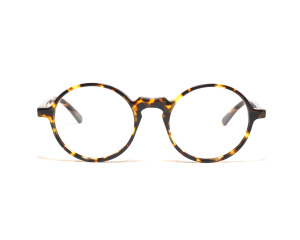 玳瑁色鏡框│復古圓框眼鏡│K1051C2