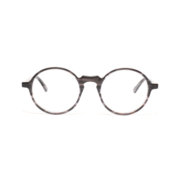 雲石黑色鏡框│復古圓框眼鏡│K1051C5