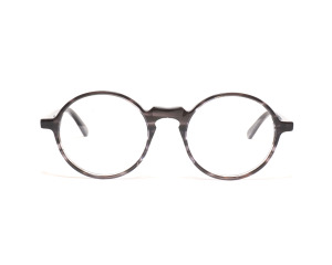 雲石黑色鏡框│復古圓框眼鏡│K1051C5