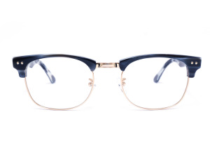 眉架鏡框│藍灰色 金色│M1054C3