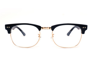 眉架鏡框│黑色 金色│M1054C1