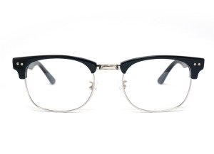 眉架鏡框│黑色 銀色│M1054C4