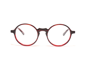 酒紅色鏡框│復古圓框眼鏡│K1051C4