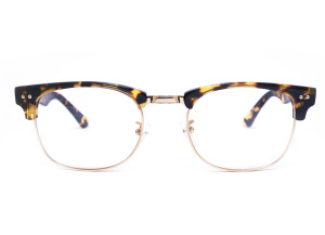 眉架鏡框│玳瑁色 金色│M1054C2