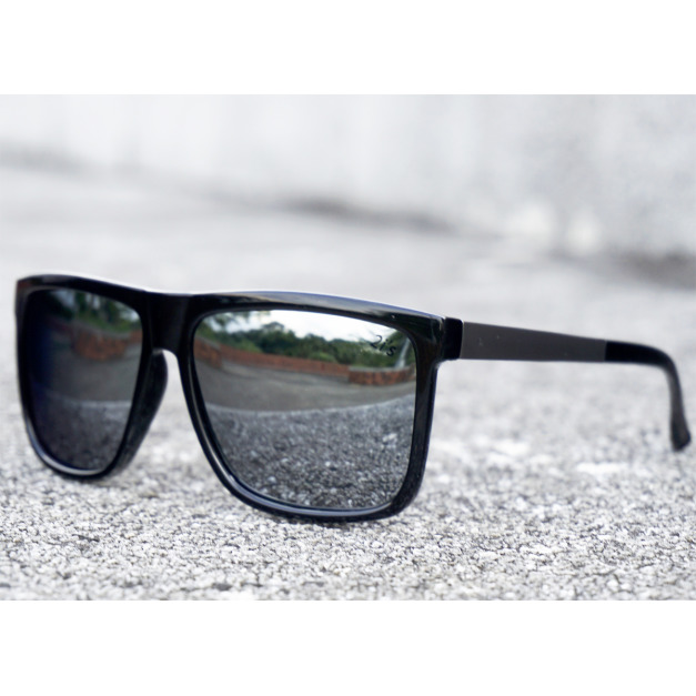 2is EdgerS 偏光太陽眼鏡 │黑色大方框│銀色反光鏡片│抗UV400