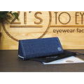 2is Bx03Dm 眼鏡盒 輕便可收納眼鏡盒 三角形 牛仔布藍色 眼鏡盒_3