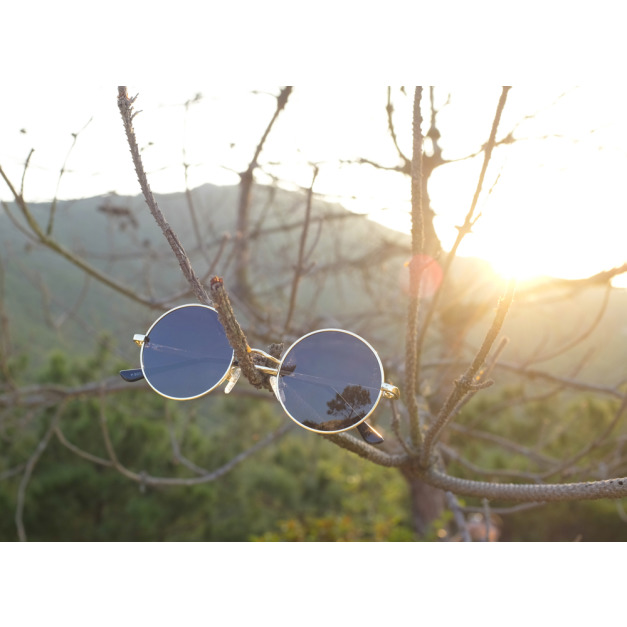 2is OreeD 太陽眼鏡 偏光│復古圓框│金框黑色鏡片│抗UV400