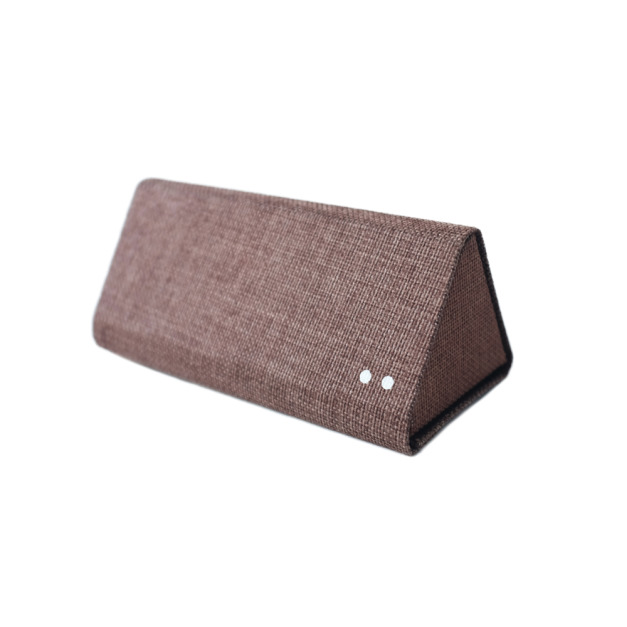 2is Bx03Hmc 眼鏡盒 三角形可收納眼鏡盒 布面 咖啡色 眼鏡盒