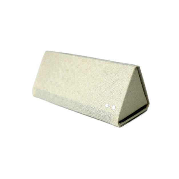 2is Bx03HmL 眼鏡盒 三角形可收納眼鏡盒 布面米白色