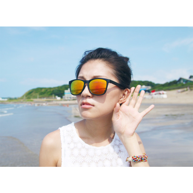 2is JasonP 太陽眼鏡 偏光│亮面黑色框│橘色反光鏡片│UV400