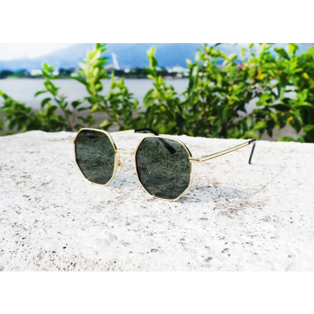 2is FirenD 太陽眼鏡 偏光│質感多邊形框│金色│抗UV400