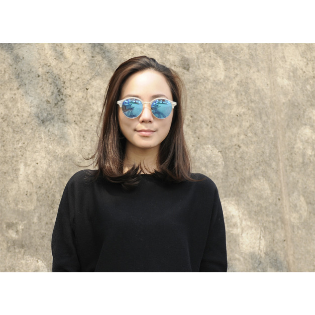 2is PerryS 太陽眼鏡 偏光 銀色梨型框 藍色偏光鏡片 抗UV400