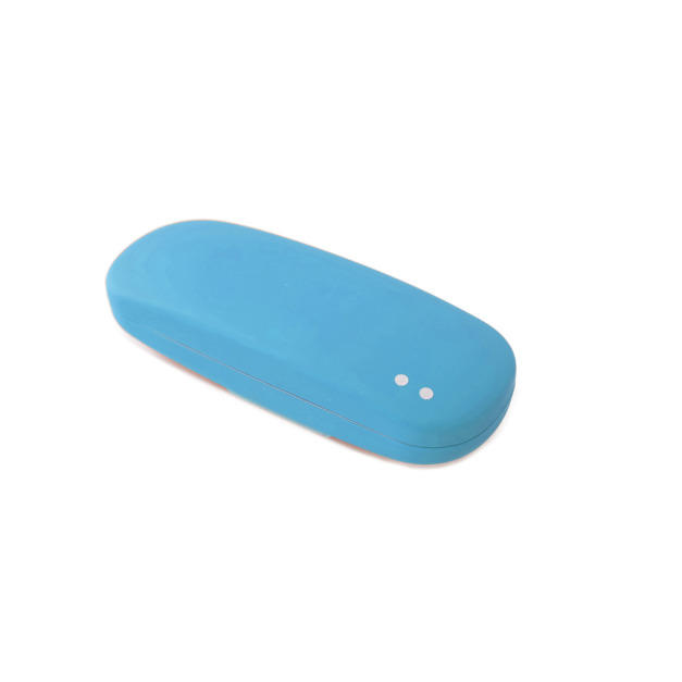 2is Bx07AmK 眼鏡盒 二眼彩色 橢圓硬盒 水藍色 眼鏡盒