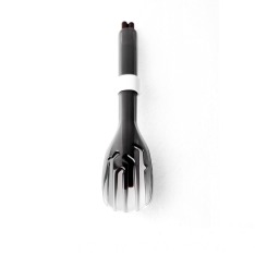 3合1黑檀木環保餐具筷叉匙組-潑墨黑叉